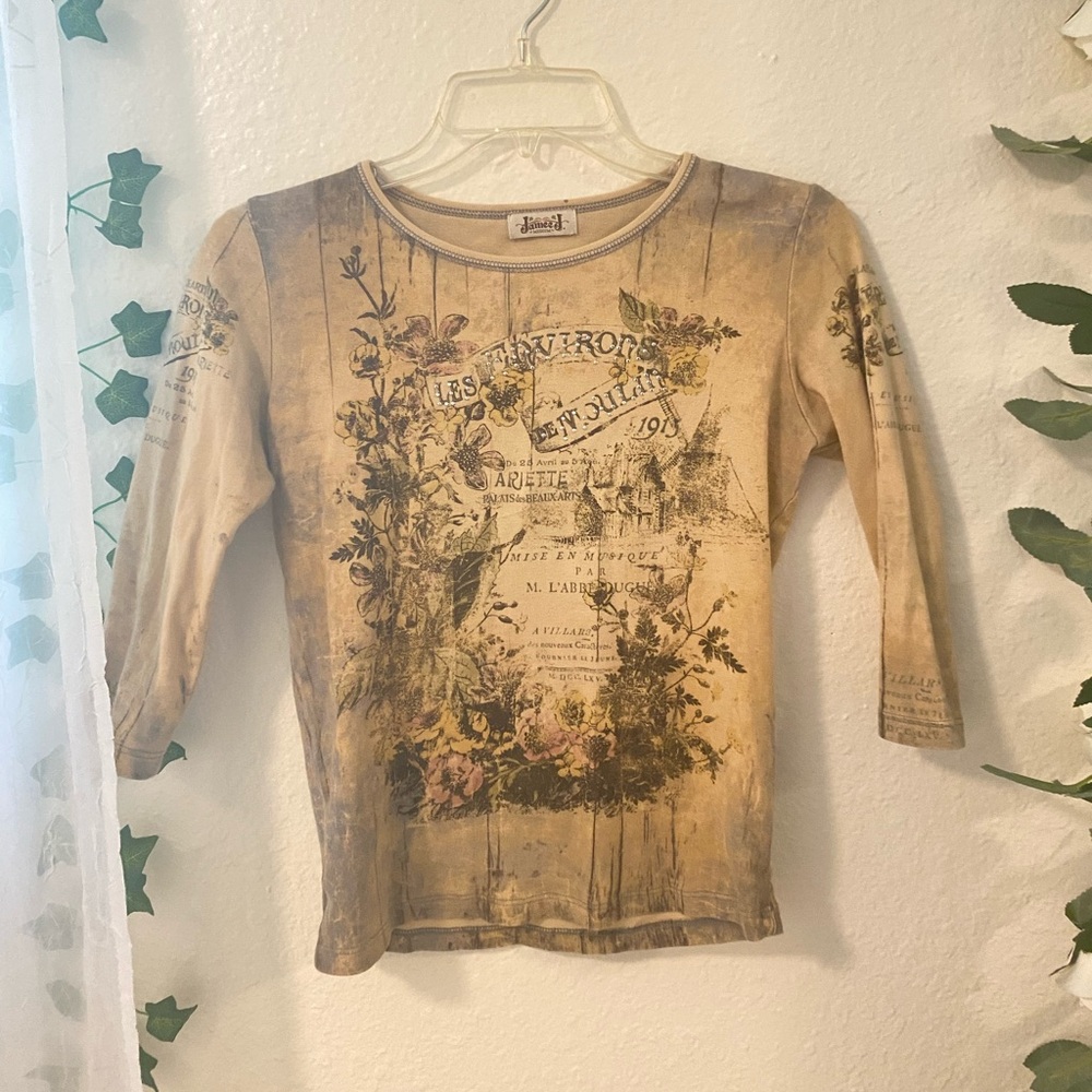 Yellow/Cream Half sleeve Top